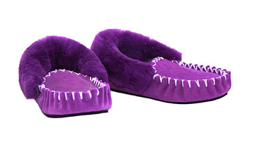 MOCCASINS Adults Purple Slippers Sesto Shoex